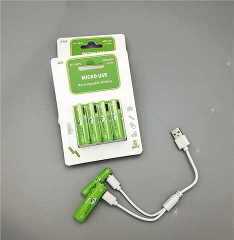 1.2V 1000mAh AA 5號(hào)Type-c口充電鎳氫電池 1.2V 1000mAh AA 5號(hào)Type-c口充電鎳氫電池